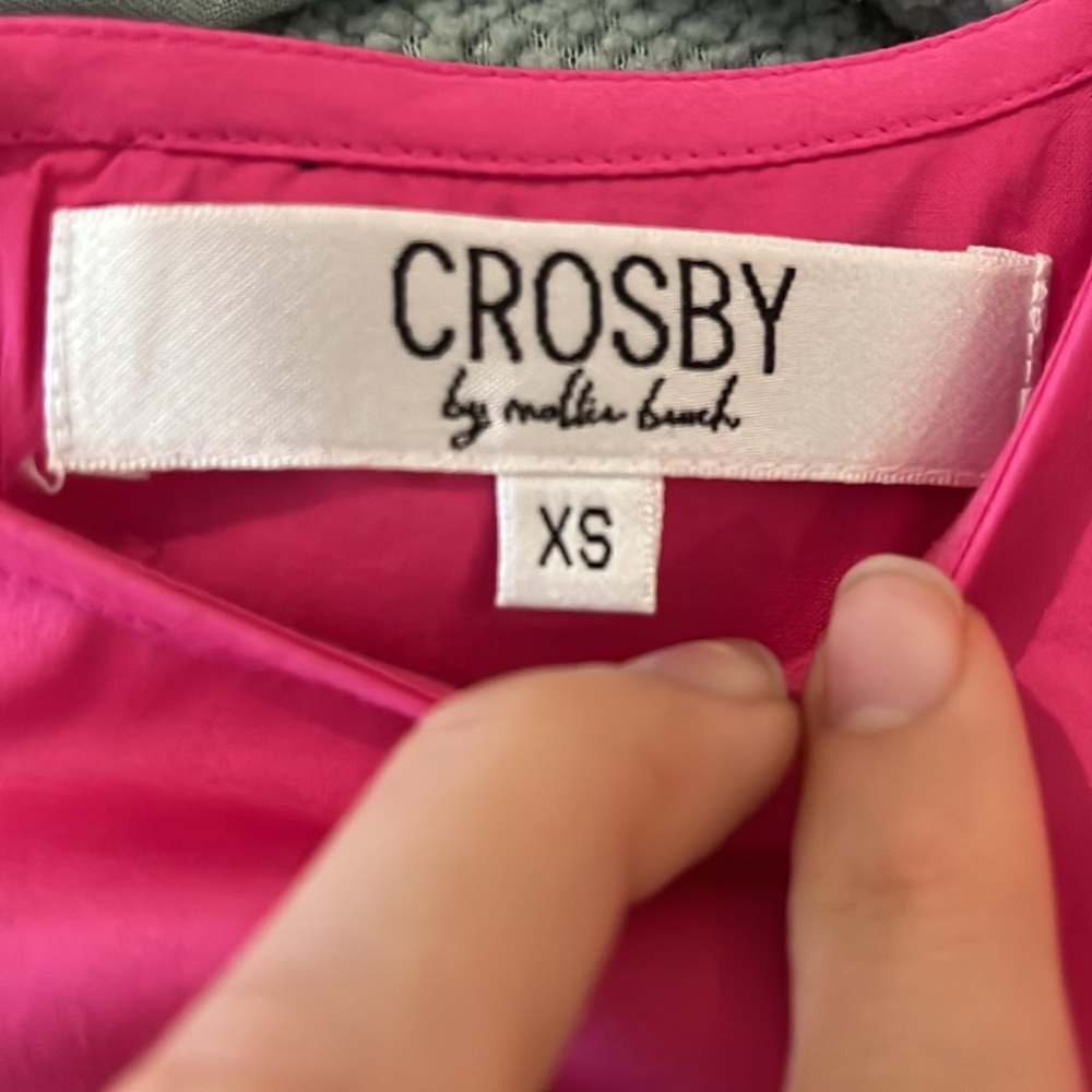 Crosby Pink Ruffle Top XS - Picture 3 of 4
